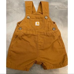 Infant Carhartt Overall Bib Shorts 6 Mo